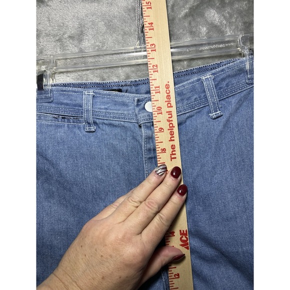 Vintage Zanzara Blue High Rise Flare Leg Jeans Size 6 80'S Hippy Western 25X32 - Picture 8 of 13